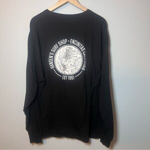 Hansen Skeleton Surfer T-Shirt Men’s 2XL Black Long Sleeve Front/Back Design
